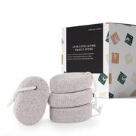 jogi life - 4 piece set of natural pumice stones for hard callus removal and premium foot filing. effective exfoliator to remove dead skin. logo