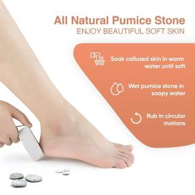 img 3 attached to Jogi Life - 4 Piece Set of Natural Pumice Stones for HARD Callus Removal and Premium Foot Filing. Effective Exfoliator to Remove Dead Skin.