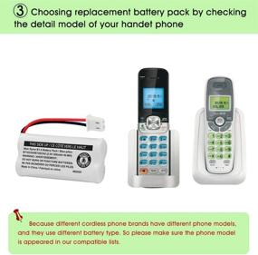 img 1 attached to 🔋 iMah BT162342/BT262342 2.4V 300mAh Ni-MH Аккумулятор для беспроводного телефона: Совместим с BT183342/BT283342 AT&T EL52351 TL90070 VTech CS5119 DS6511 DS6722 LS6305 Трубка, 5 штук.