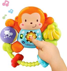 img 3 attached to Yellow VTech Singing Monkey Rattle - Lil' Critters