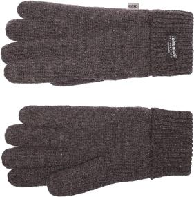 img 3 attached to EEM Knitted Gloves: Thinsulate Thermal Men's Accessories for Ultimate Warmth