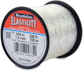 img 1 attached to 💎 Beadalon Elasticity 1.0mm Clear: 100-Meter Spool for Jewelry Making