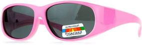 img 4 attached to SA106 Polarized Kids Size 48mm Fit Over Sunglasses - Ultimate Eye Protection for Fashionable Kids