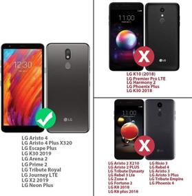 img 3 attached to 📱 E-Began LG Journey LTE L322DL Case, Neon Plus/Aristo 4+ Plus/Escape Plus/Tribute Royal/Arena 2, Full-coverage Shockproof Bumper with Integrated Screen Protector - Marble Fantasy Design