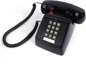 img 4 attached to Enhance Communication with the Single Line Corded Desk Phone: Retro Style with Extra Loud Ringer and Red Indicator for Home, Hotel, Office, and School Use