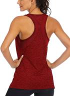 🧘 ictive loose fit yoga tank tops for women with mesh racerback, open back muscle tank logo