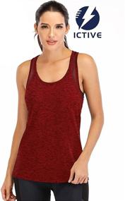 img 3 attached to 🧘 ICTIVE Loose Fit Yoga Tank Tops for Women with Mesh Racerback, Open Back Muscle Tank