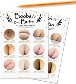 img 4 attached to Baby Shower Game Bundle: 30 Fun Butts or Boobs Activities, Gender Neutral for Boy or Girl, Funny Reveal Questions, Ideal Favors, Perfect for Kids, Moms, Dads, Women, Men, Coed Unisex Set