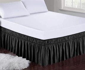 img 4 attached to Obytex Fashional Elastic Wrinkle Classic Bedding in Bed Skirts