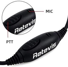 img 3 attached to Retevis Throat Mic Walkie Talkie Earpiece with Finger PTT - Enhanced Communication for Motorola CP200 Walkie Talkies