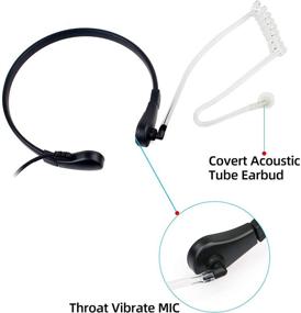 img 2 attached to Retevis Throat Mic Walkie Talkie Earpiece with Finger PTT - Enhanced Communication for Motorola CP200 Walkie Talkies