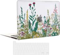 🌸 ekuabot flowers macbook pro 13 inch case & transparent keyboard cover: sleek protection for your newest macbook pro 13.3" (a2338 m1/a2289/a2251, 2020 release) logo