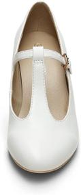 img 1 attached to DREAM PAIRS Chunky T Strap Wedding Women's Shoes in Pumps