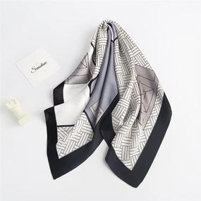 img 2 attached to Glamorstar Satin Scarf Square Handkerchief Women's Accessories in Scarves & Wraps