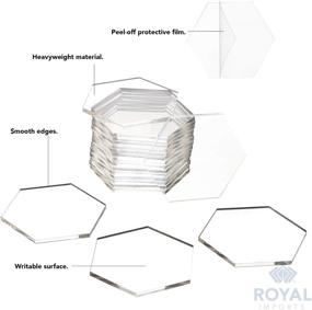 img 1 attached to Hexagon Clear Acrylic Place Cards - 20pcs for Wedding, Banquet & Party Seating