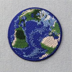 img 1 attached to 🌍 Blue Earth Planet Embroidered Badge Patch - Iron On & Sew On for Worldwide Exploration