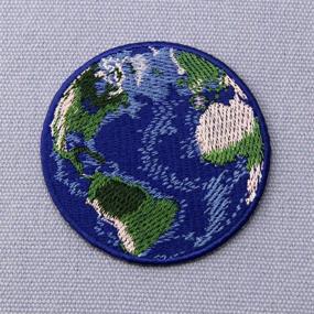 img 2 attached to 🌍 Blue Earth Planet Embroidered Badge Patch - Iron On & Sew On for Worldwide Exploration