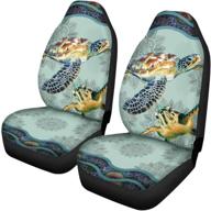 salabomia mandala flower car seat covers protector cushion sea turtles pattern front seats accessories heavy duty car decoration and protection 2 pack for women men logo