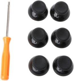 img 1 attached to Enhanced Xbox 360 Controller: 7-in-1 Thumb Stick Caps with T8 Screwdriver - Black