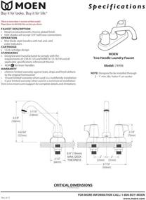 img 1 attached to 💦 Moen 74998 Chateau Two Handle Low Arc Faucet: Stylish and Durable Plumbing Solution