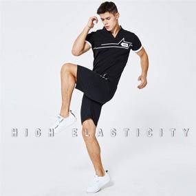 img 1 attached to TRACKSUIT Casual T Shirts Activewear Athletic Men's Clothing and Active