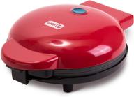 🔴 dash 8” express electric round griddle - perfect for pancakes, cookies, burgers, quesadillas, eggs & more on the go - red logo