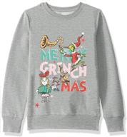 🎄 whimsical holiday cheer: dr. seuss girls' ugly christmas crew sweatshirt logo