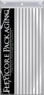 🎁 flexicore packaging metallic silver pin stripe gift wrap tissue paper - 15" x 20" - 100 sheets - silver pin stripe logo
