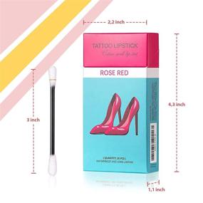 img 2 attached to 💄 Tattoo Lipstick for Long-lasting Wear, Waterproof Lipstick Cotton Swabs, Set of 20 Better Me Lipstick, Non-Stick Tattoo Lipstick Formula, Disposable Lipstick for Enduring Results, Cigarette-shaped Lipstick Cotton Swabs