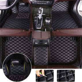 img 4 attached to 🚗 All Weather Car Floor Mat Set - Full Protection Accessories for 16-17 Lexus RX with Rear Air Outlet - Black, 3 Piece