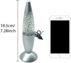 img 1 attached to Cdycam Glitter Lava Lamp LED Vintage Mini Night Light with USB - Multi Color Changing Rocket Lamp for Kids, Adults - Bedroom Decor