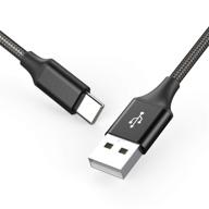 🔌 адаптер для usb c-кабеля ematetek: тип c, плетеный нейлоновый быстрозарядный кабель для samsung galaxy s9 s8 s10 plus, gopro hero 7, lg stylo 4 g8 v40 (6,6 фута) логотип