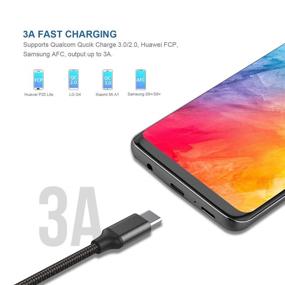 img 3 attached to 🔌 Адаптер для USB C-кабеля EMATETEK: тип C, плетеный нейлоновый быстрозарядный кабель для Samsung Galaxy S9 S8 S10 Plus, GoPro Hero 7, LG Stylo 4 G8 V40 (6,6 фута)