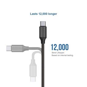 img 1 attached to 🔌 Адаптер для USB C-кабеля EMATETEK: тип C, плетеный нейлоновый быстрозарядный кабель для Samsung Galaxy S9 S8 S10 Plus, GoPro Hero 7, LG Stylo 4 G8 V40 (6,6 фута)