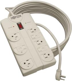 img 1 attached to Tripp Lite TLP825: White Power Strip w/ 8 Outlets, Surge Protection, 25ft Long Cord, Lifetime Warranty & $75K Insurance
