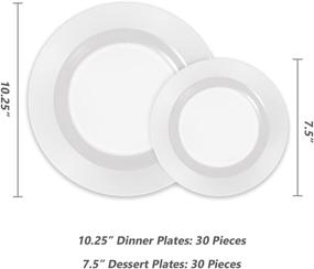 img 3 attached to White Disposable Plastic Plates Set