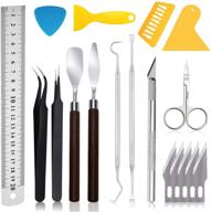 🔧 effortless vinyl weeding: complete 18-piece craft tool kit with scissor, tweezers, weeders, scraper, spatula for silhouettes, cameos, and more! logo