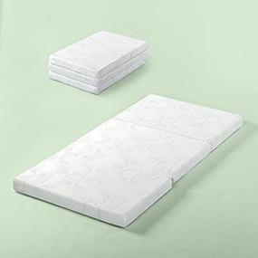 img 1 attached to 🛏️ Zinus Gel Memory Foam Tri-Fold Floor Mat: Portable Folding Comfort, Narrow Twin Size