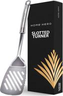 🍳 stainless steel slotted spatula and turner – metal cooking spatulas for optimal performance and durability logo