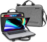 👝 tomtoc 11.6-13 inch slim hard case for macbook air 13" 2018-2021 m1/a2337 a2179, macbook pro 13" 2016-2021 m1/a2338 a2251 a2289, organized shoulder bag with tablet pocket for up to 11" ipad air/pro logo