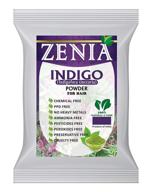 zenia indigo powder: premium 200g hair/beard dye in indigofera tinctoria color logo