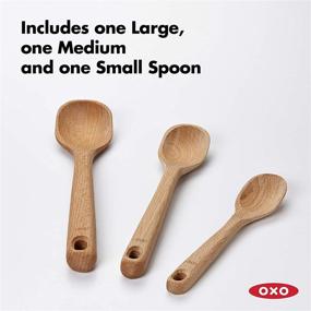 img 3 attached to 🥄 Enhance your cooking experience with the OXO Good Grips 3-Piece Wooden Spoon Set