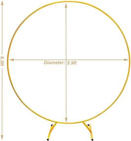 img 3 attached to LANGXUN 6фт (1,9м) большой золотой металлический круглый набор арки из шариков для дня рождения, свадьбы и украшения фоном для фотографий