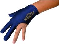 🎱 champion sport dark blue left hand billiards gloves: enhanced grip for pool cues - buy three get one free! логотип