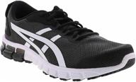 asics quantum shoes black white logo