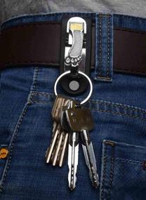 img 3 attached to 🔑 Belt Loop Keychain for Men – Liangery Leather Key Holder with Car Key Chain Ring and Belt Hook