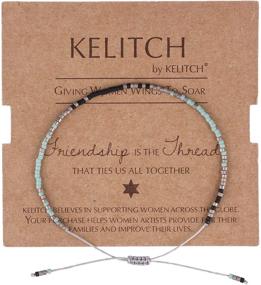 img 1 attached to 🌸 Handmade Adjustable Girls' Jewelry – KELITCH Friendship Bracelet: Enhancing Connection and Style