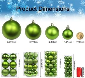 img 1 attached to 🎄 Large Shatterproof Green Christmas Ball Ornaments - Set of 16 | Xmas Decoration for Tree, Holiday Wedding, Party Decor, 3.15" Size