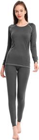 img 4 attached to Femofit Women's Thermal Underwear Long Johns Set: Stay Warm and 🔥 Cozy with this Soft Top-Bottom Winter Base Layer Set for Sizes S-XL