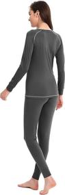 img 3 attached to Femofit Women's Thermal Underwear Long Johns Set: Stay Warm and 🔥 Cozy with this Soft Top-Bottom Winter Base Layer Set for Sizes S-XL